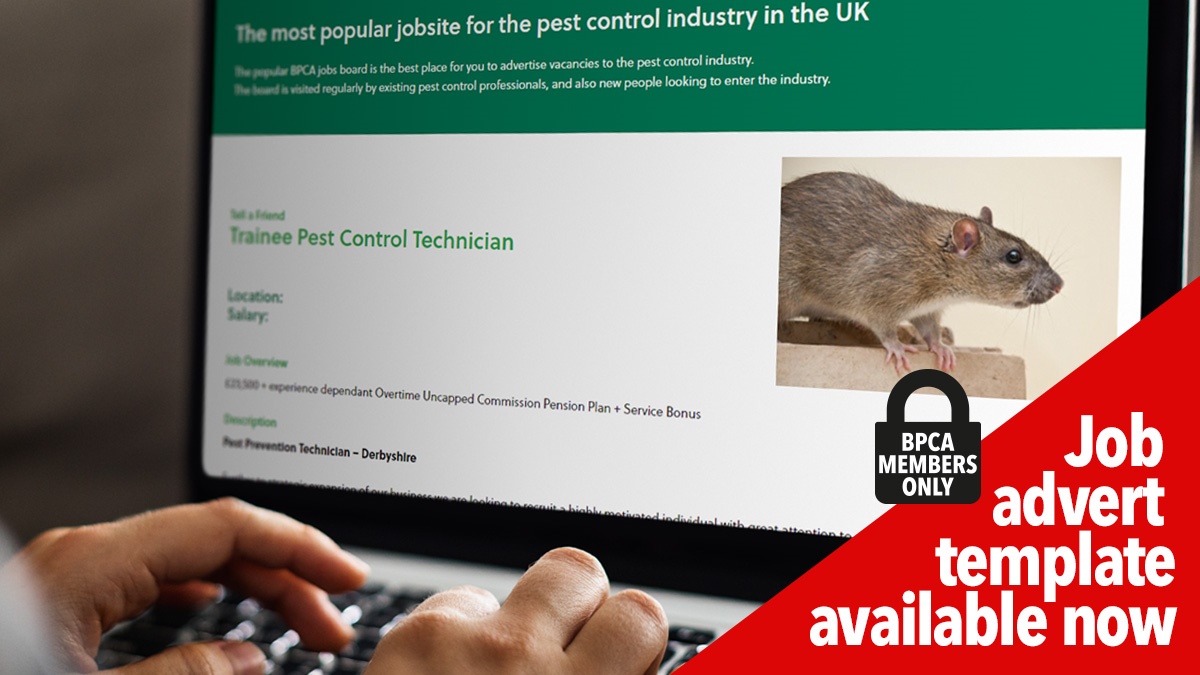 JobadverttemplateavailablenowBPCAmembersonlypestcontroltechnician JobadverttemplateavailablenowBPCAmembersonlypestcontroltechnician